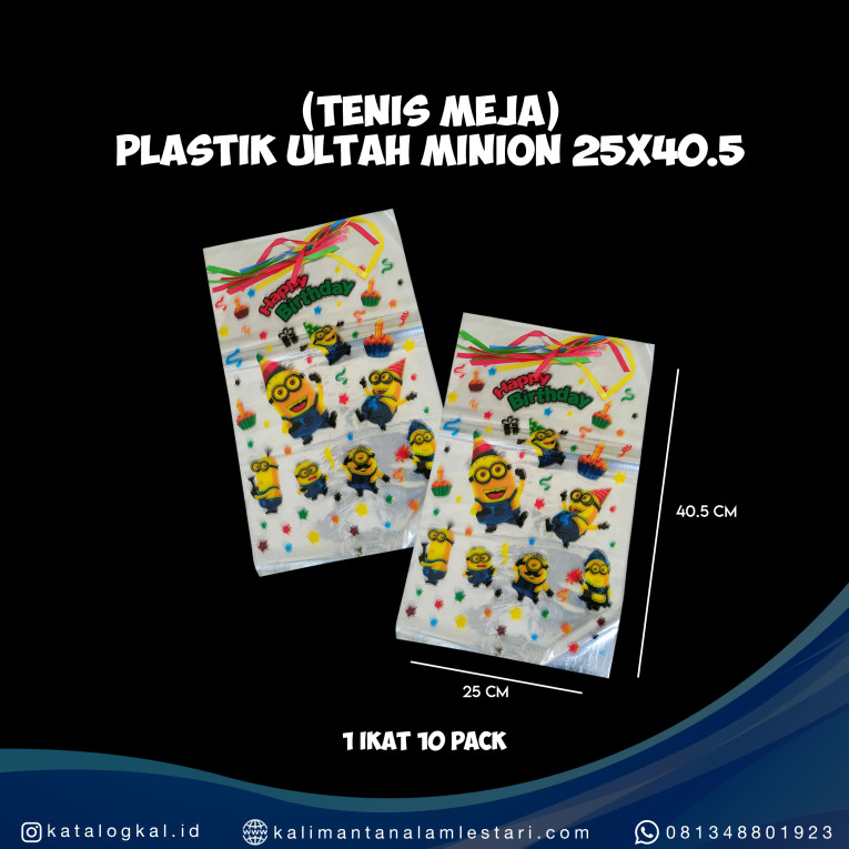 [Tenis Meja] - Plastik Ultah Minion 25X40.5 cm