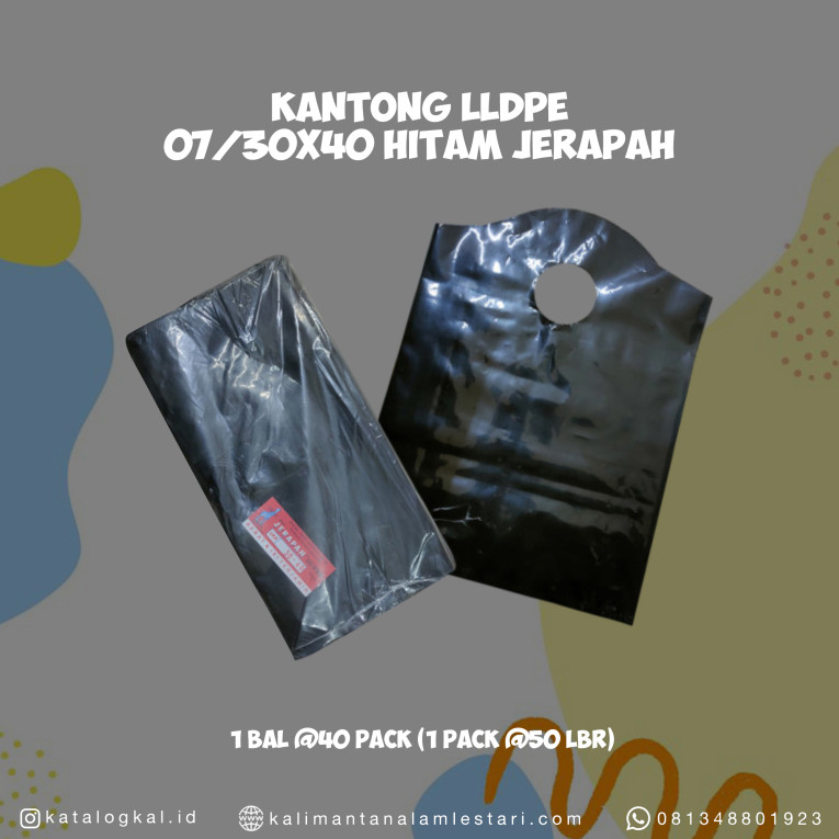 [Jerapah] - Kantong LLDPE 07/30x40 Hitam