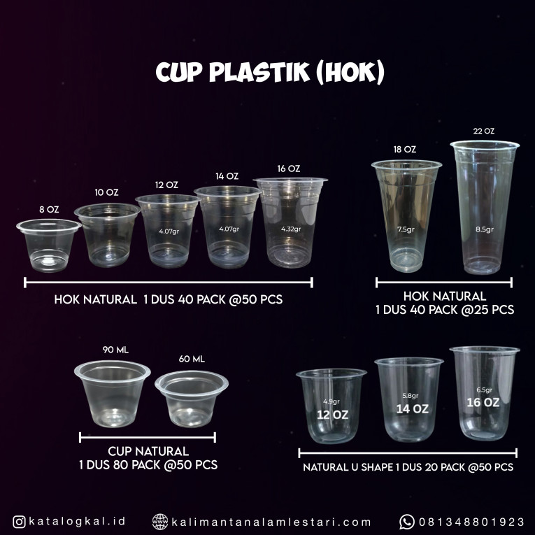 [HOK] - Cup Plastik Natural