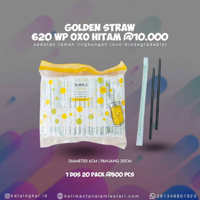 [Golden Straw] - Sedotan 620 WP OXO Hitam @10000