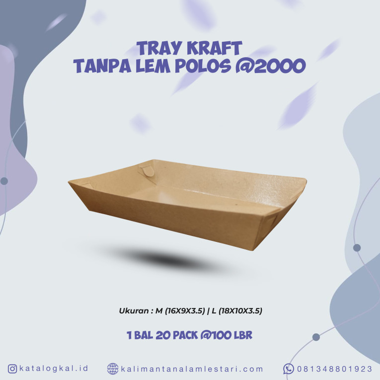 [T.O] - Paper Tray Kraft Tanpa Lem