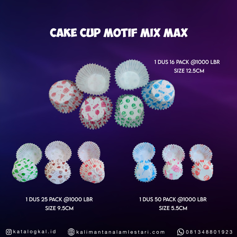 [Mix Max] - Kertas Cake Cup Motif