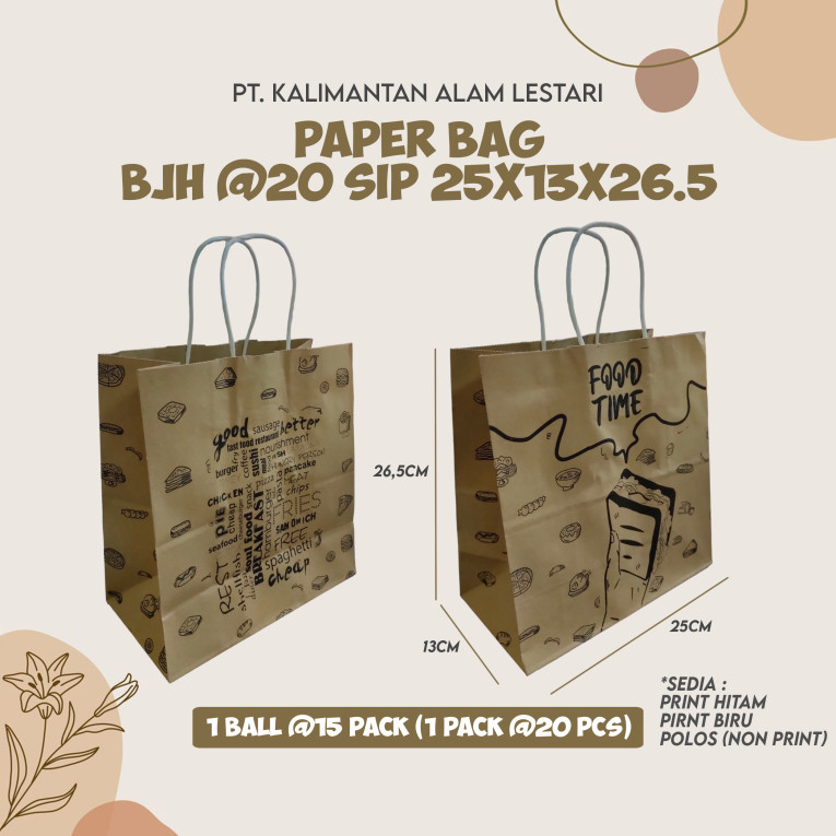 [SIPaper] - Paper Bag BJH 25x13x26.5cm @20