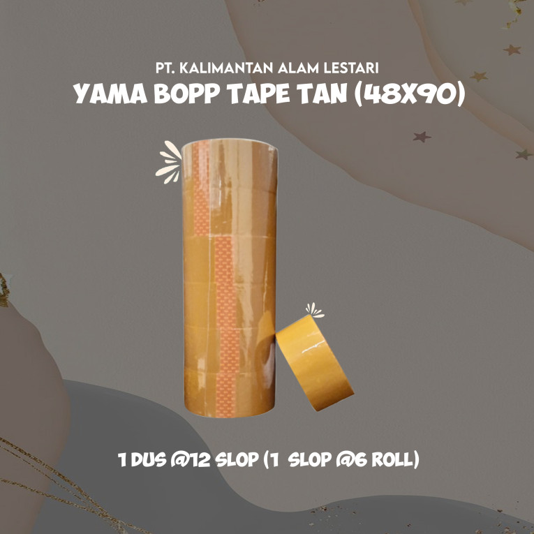 [Yama] - Solatip BOPP Tape Tan 48x90 (Pack)