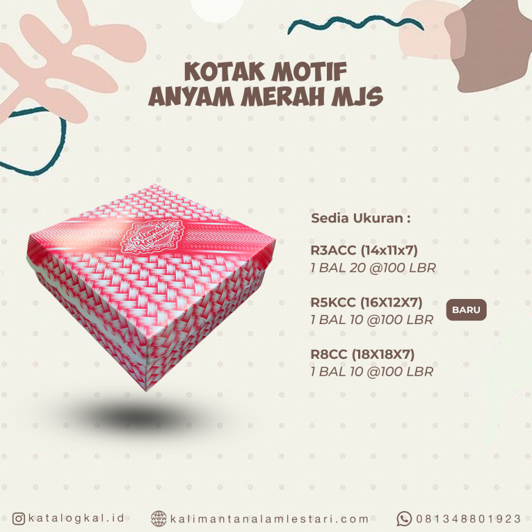 [MJS] - Kotak Anyam - Merah