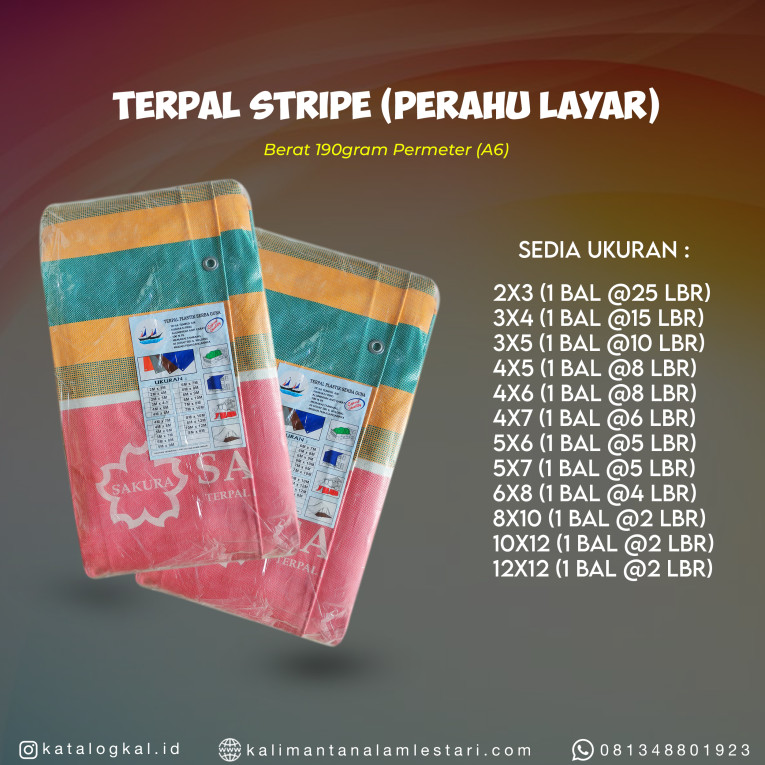 [Perahu Layar] - Terpal Stripe