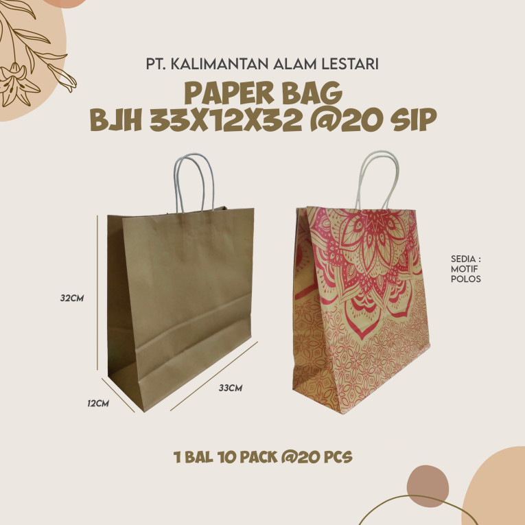 [SIPaper] - Paper Bag BJH 33x12x32cm @20