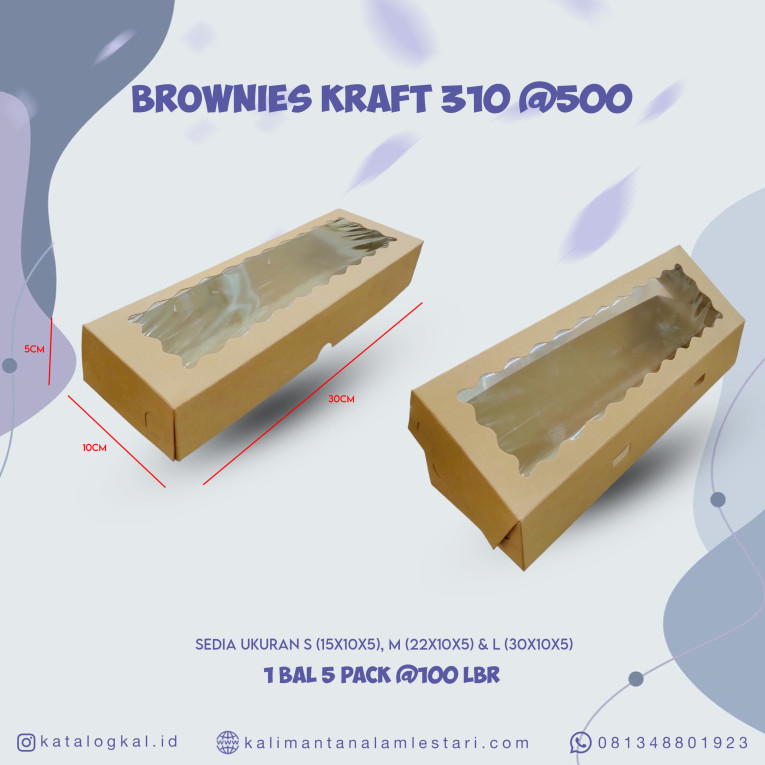 [T.O] - Kotak Brownies Kraft 310 @500