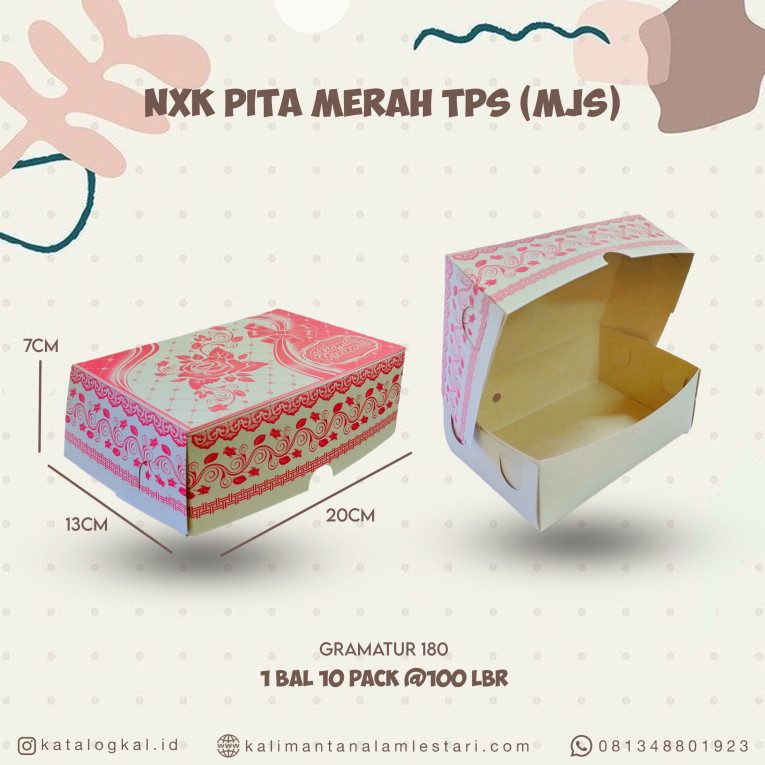 [MJS] - Kotak NXK Pita Merah Tipis