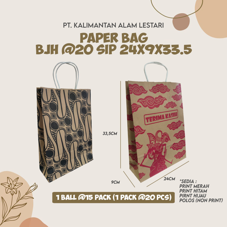 [SIPaper] - Paper Bag BJH 24x9x33.5cm @20