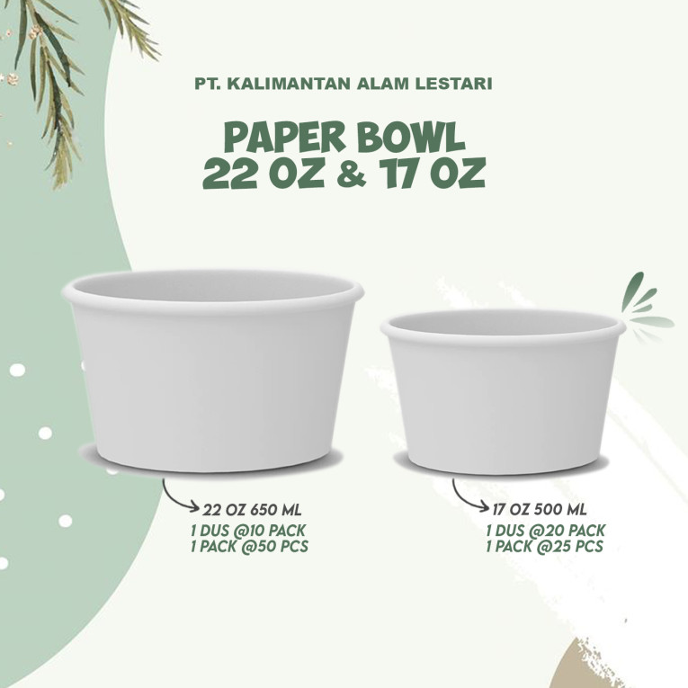 [T.M] - Paper Bowl 22oz (650ml) & 17oz (500ml)