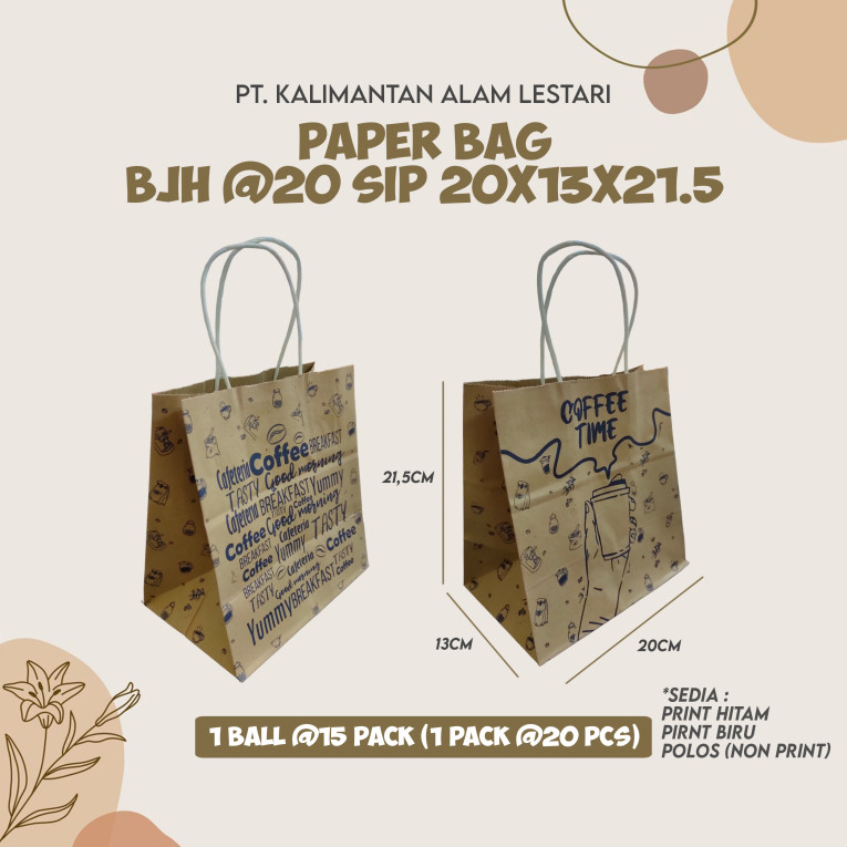 [SIPaper] - Paper Bag BJH 20x13x21.5cm @20