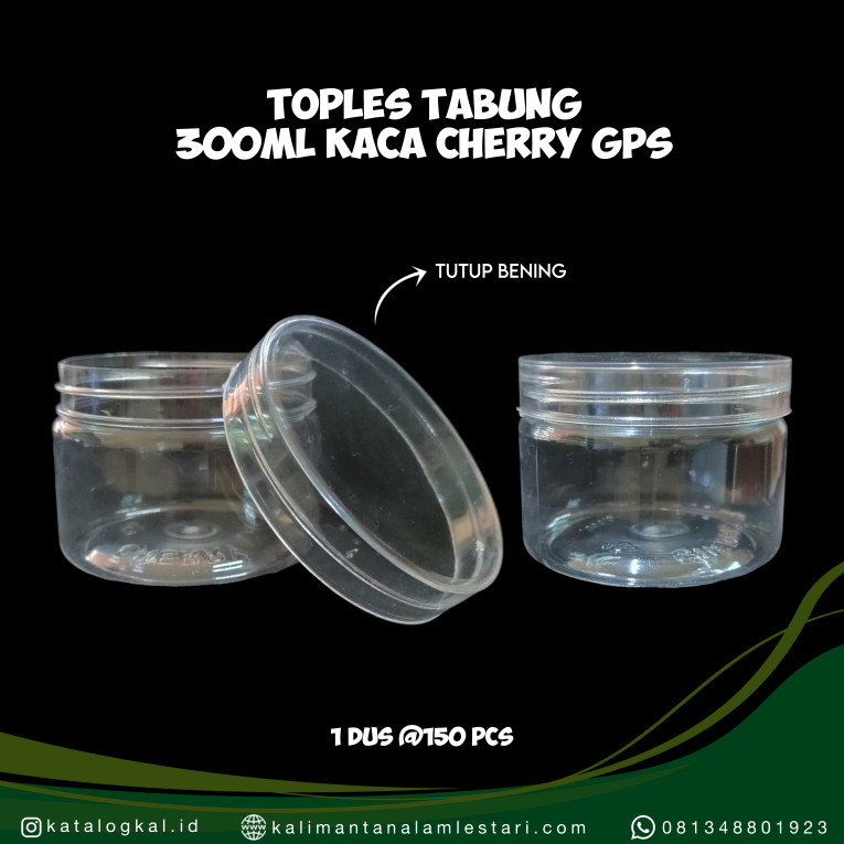 [Cherry] - Toples Tabung 300ml Kaca