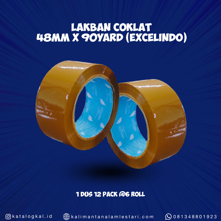 [Excelindo] - Lakban Coklat 48mm X 90yard